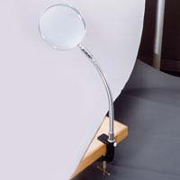 虫眼鏡 スタンドルーペ 1780 1.8倍 130mm クランプ式 卓上 拡大鏡 ルーペ スタンド 池田レンズ ガラスレンズ 日本製 父の日