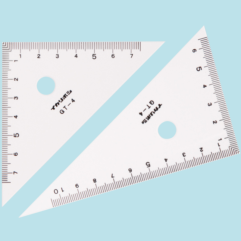 三角定規 10cm0スタート 算数 学習教材 定規 小学生 文具 クリスマスプレゼント ルーペスタジオ