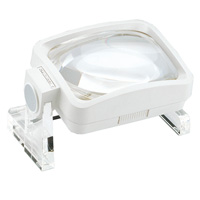虫眼鏡 大きいレンズ 置型 ルーペ デスクリーダー [viso-lux] 2.8X・3.8X 75×100mm 263611 