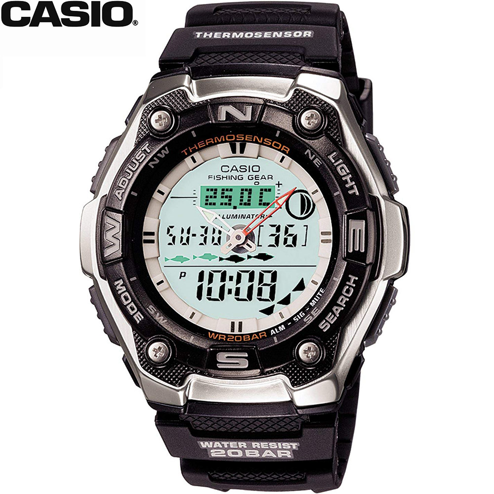 カシオ Casio スポーツギア Sports Gear Aqw 101j 1ajf 釣り フィッシングタイム スポーツウォッチ カシオ スポーツギア Sports Gear ルーペスタジオ