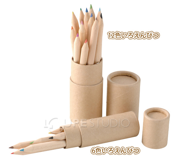 12色 いろえんぴつ 紙筒ケース入 色鉛筆 色鉛筆 色えんぴつ お絵かき 知育玩具 幼児 子供 おもちゃ ルーペスタジオ