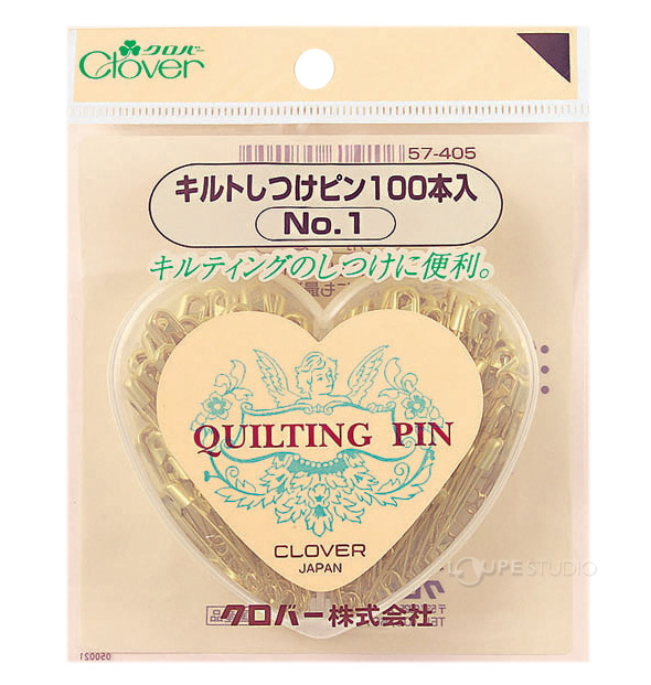 キルトしつけピン100本入 No.1 57405 クロバー 手芸 裁縫 ソーイング用品 洋裁 ハンドクラフト:ルーペスタジオ