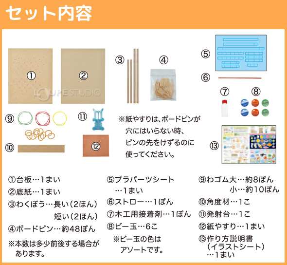 コロコロコリントゲーム 図工 手作り 工作キット 小学生 ゲーム ピンボール パチンコ ピンポン ボール 夏休み 自由研究 ルーペスタジオ