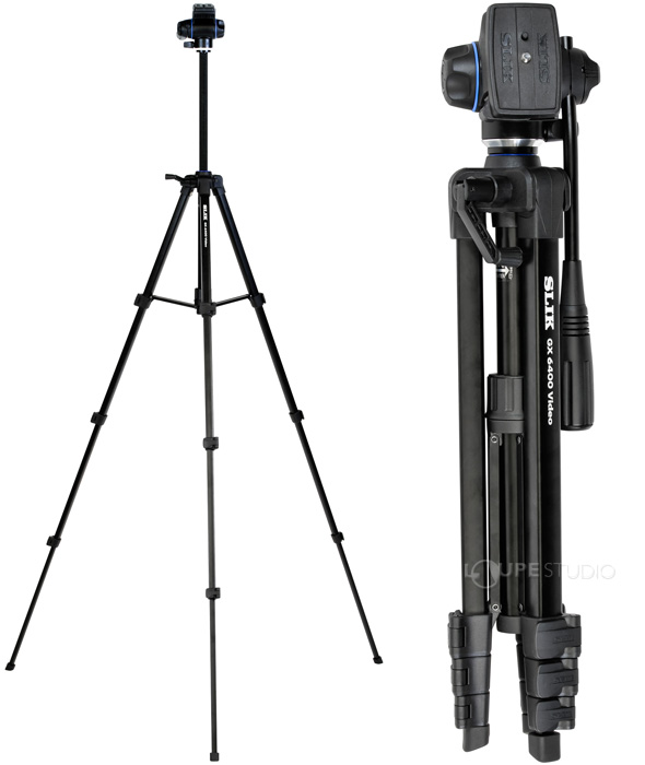 スリック 三脚 ビデオカメラ Gx 6400 Video Slik 4段 おすすめ 軽量 コンパクト 一眼レフ用 カメラ 旅行 2way 雲台 ルーペスタジオ