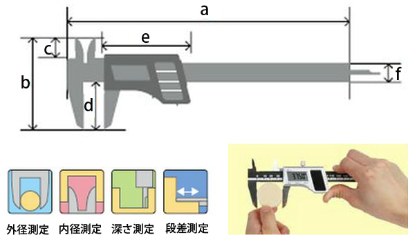 デジタルノギス 200mm ソーラーパネル 19984 機械工具 検査 計測 測量